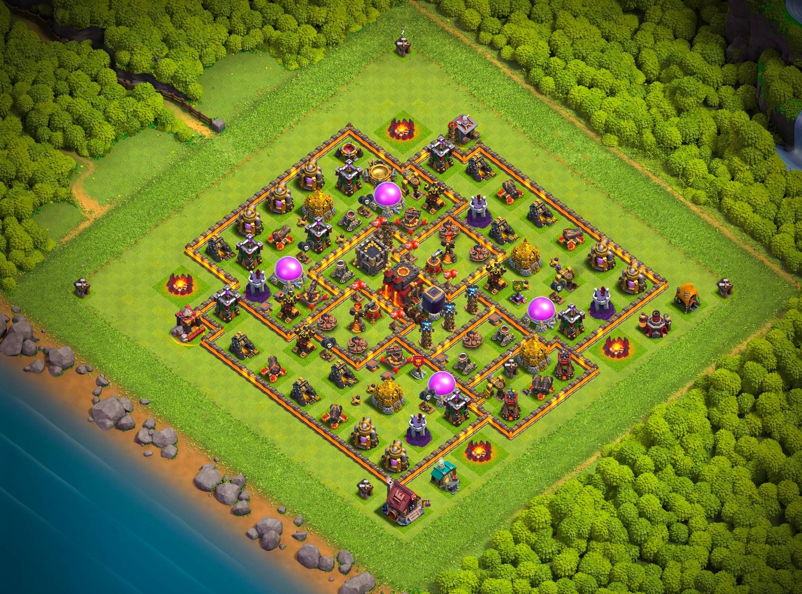 th10 farming base layout designed for loot protection in clash of clans 06 i1