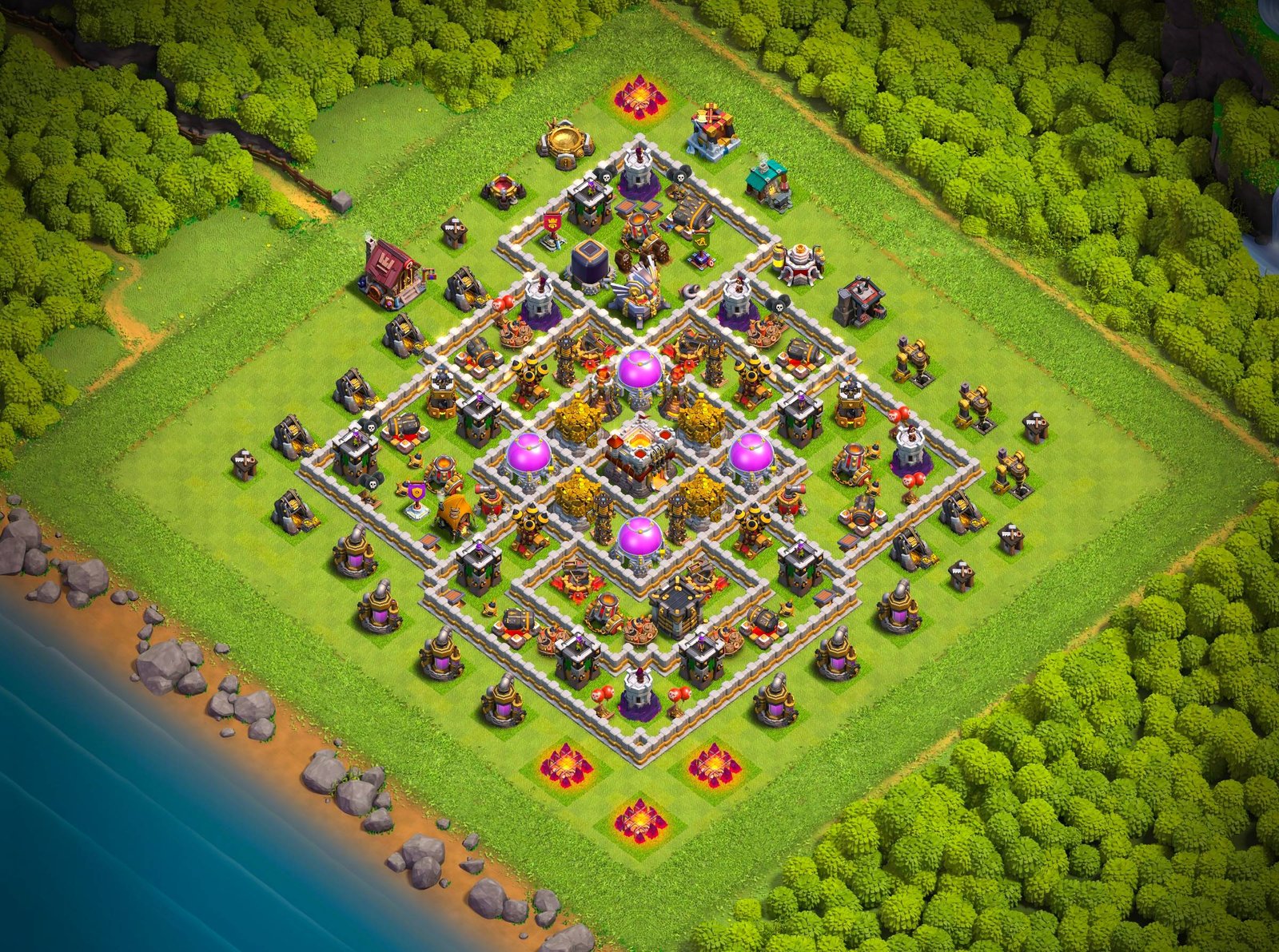 th11 farming base layout designed for loot protection in clash of clans 03 i1