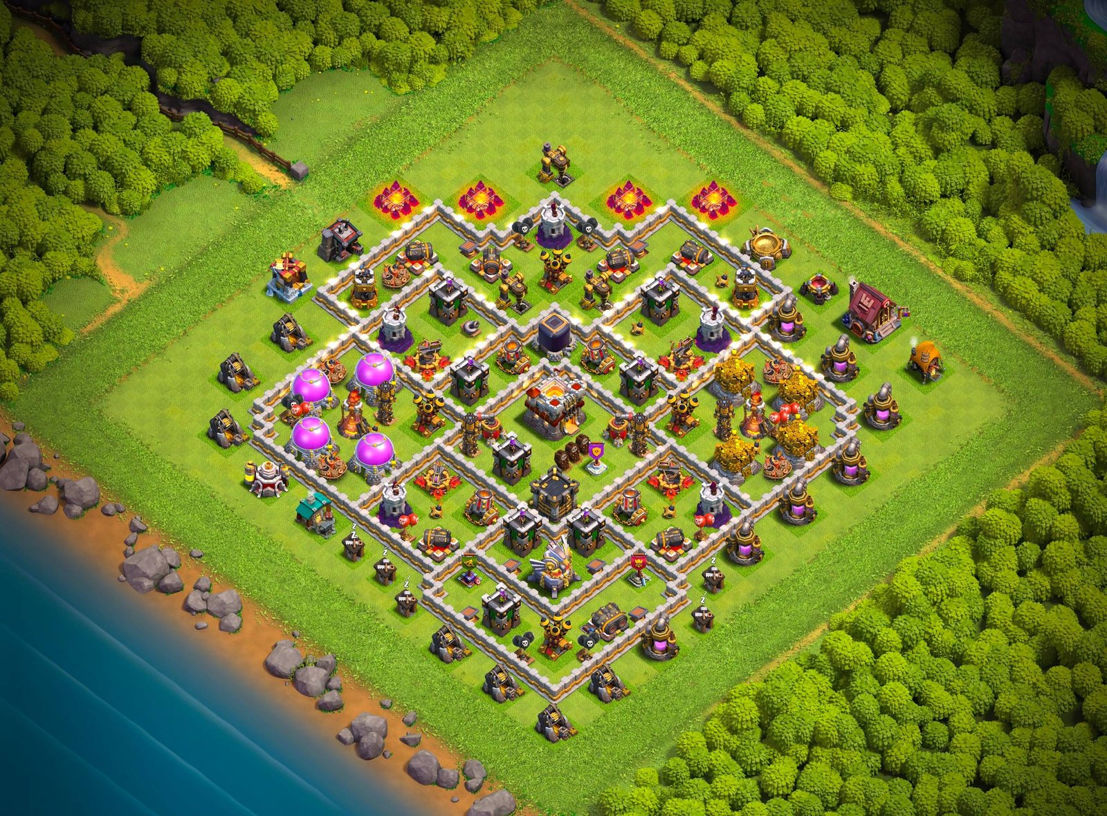 th11 farming base layout designed for loot protection in clash of clans 07 i1