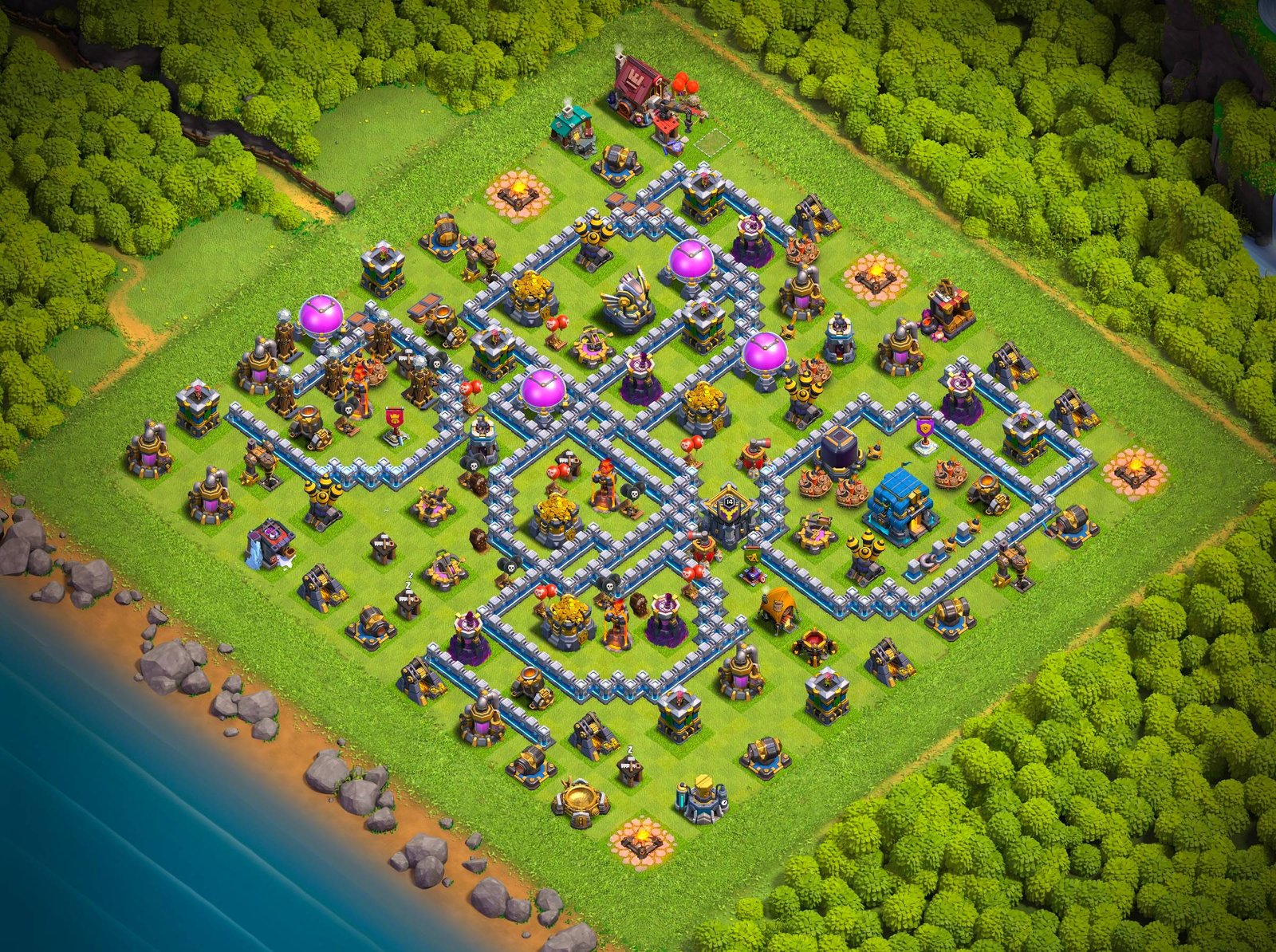 th12 farming base layout designed for loot protection in clash of clans 09 i1