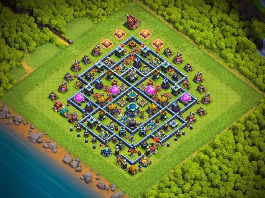 th13 farming base layout designed for loot protection in clash of clans 03 i1