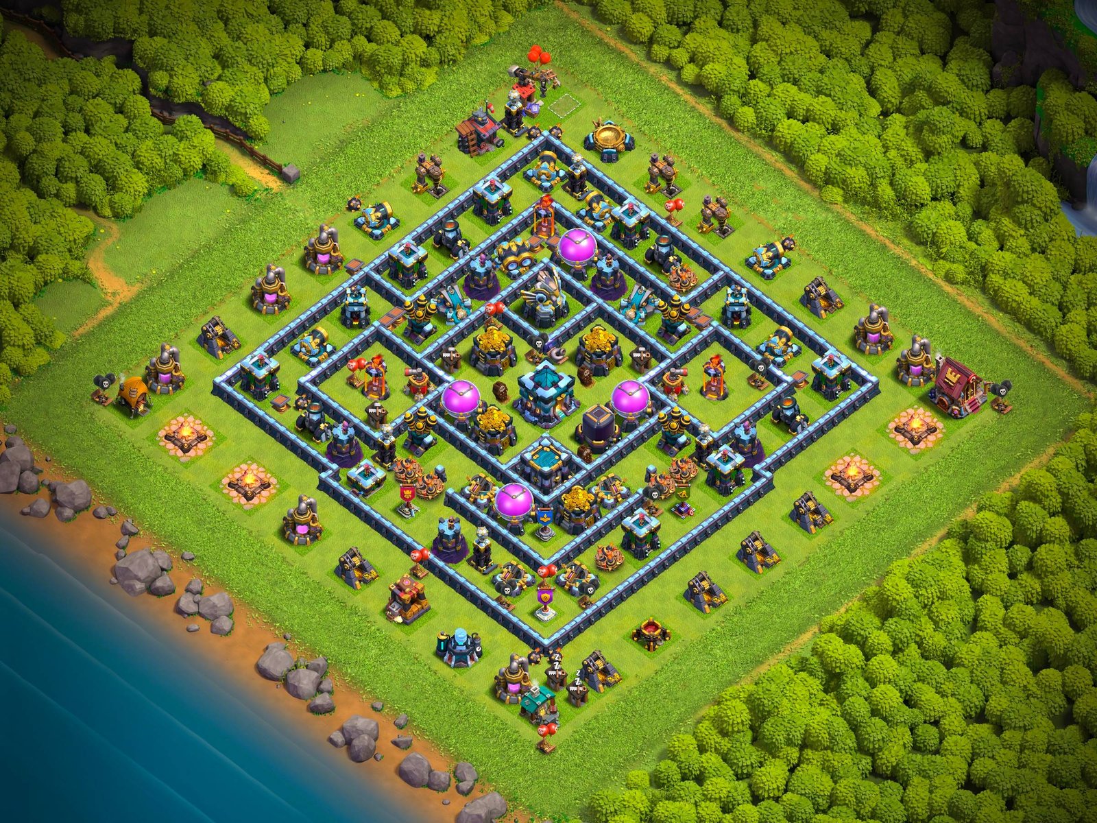 th13 farming base layout designed for loot protection in clash of clans 11 i1