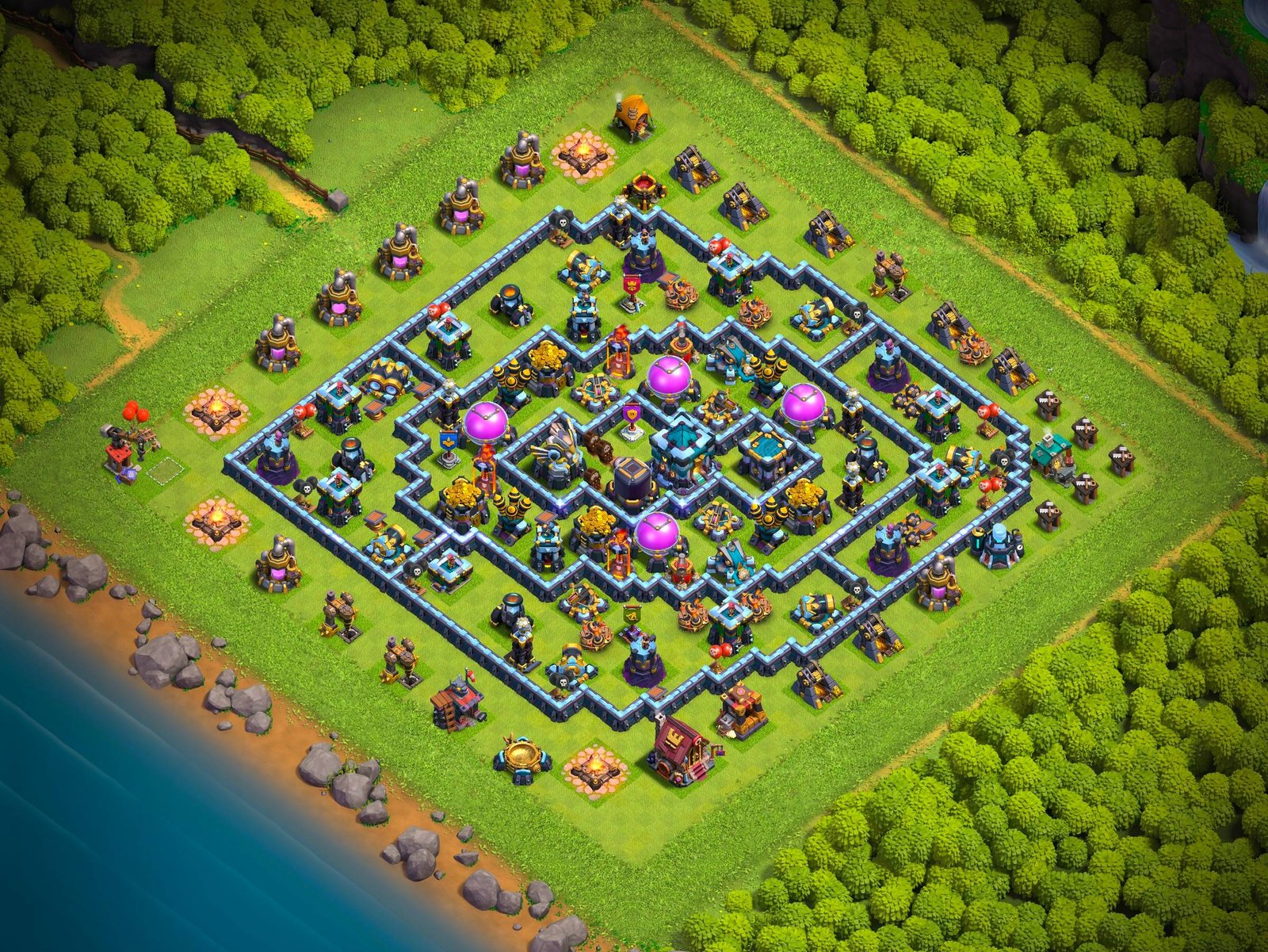 th13 farming base layout designed for loot protection in clash of clans 22 i1