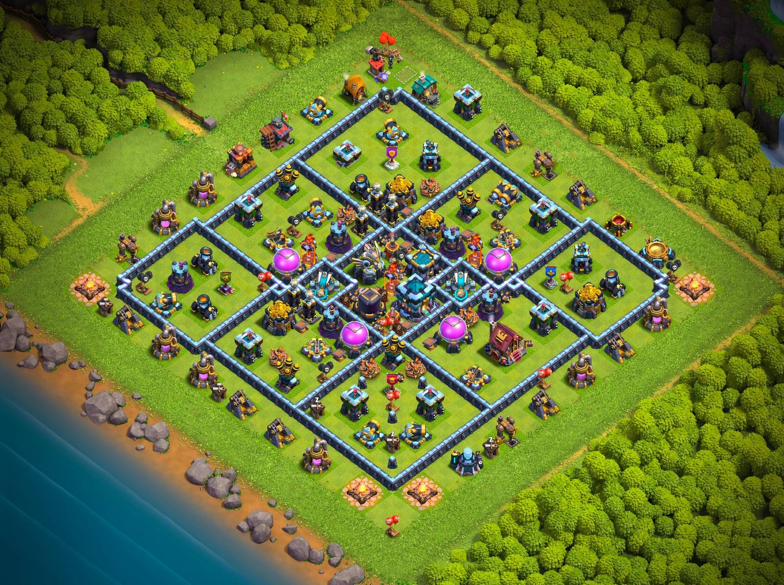 th13 farming base layout designed for loot protection in clash of clans 25 i1