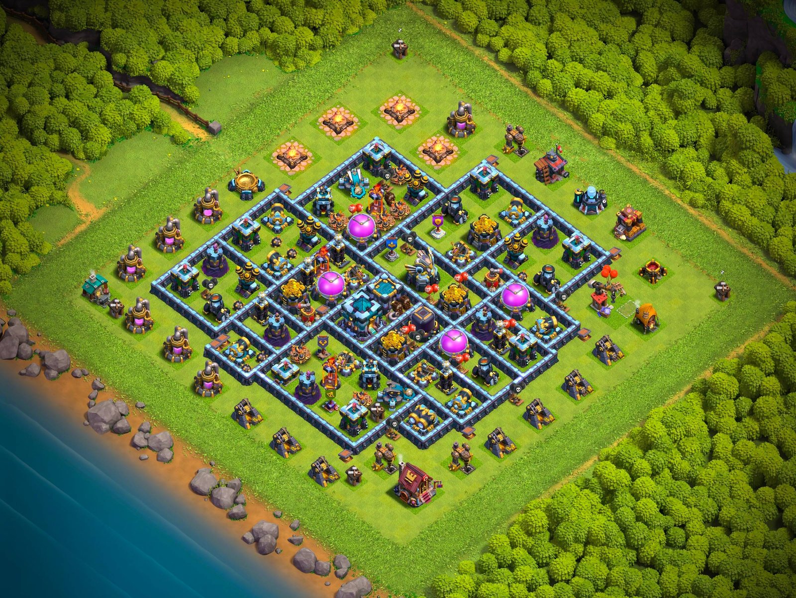 th13 farming base layout designed for loot protection in clash of clans 26 i1