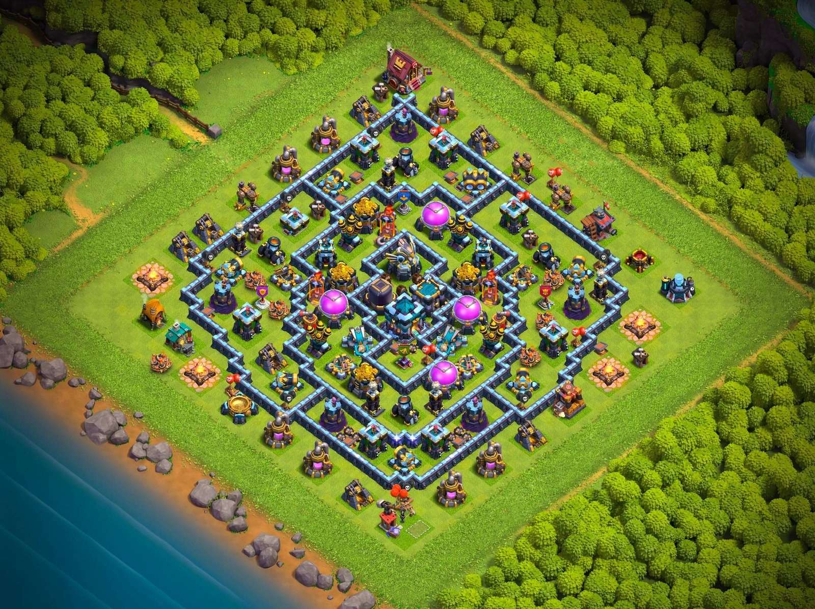 th13 farming base layout designed for loot protection in clash of clans 27 i1