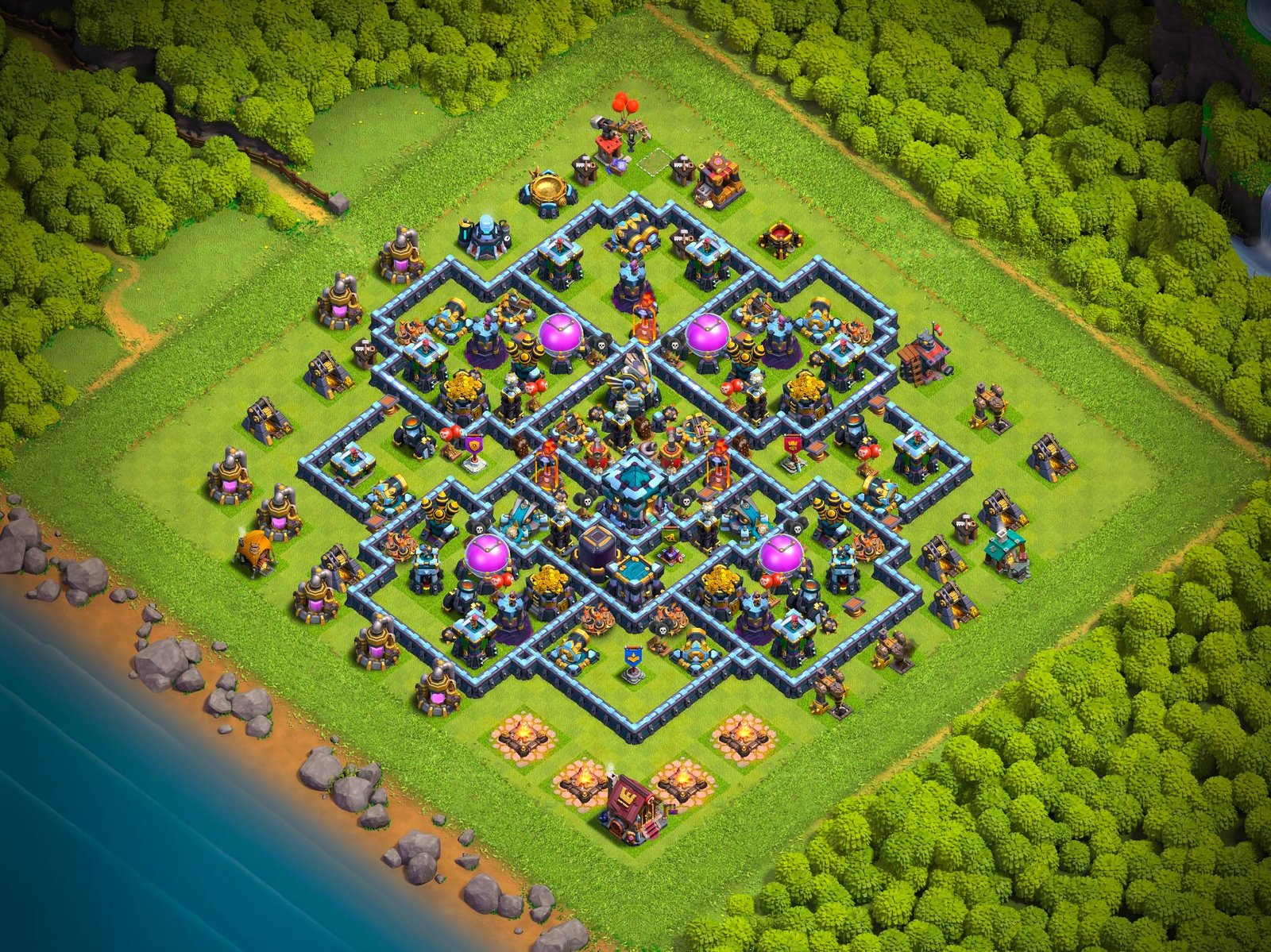 th13 farming base layout designed for loot protection in clash of clans 29 i1