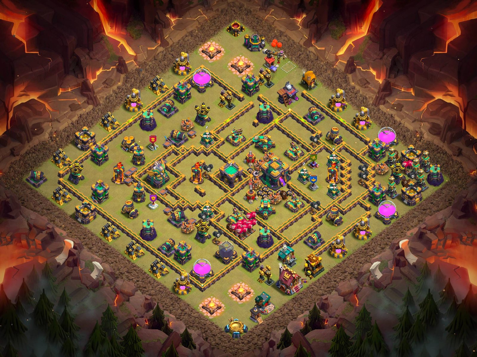 th14 tournament base used in clash of clans world championship 05 i1