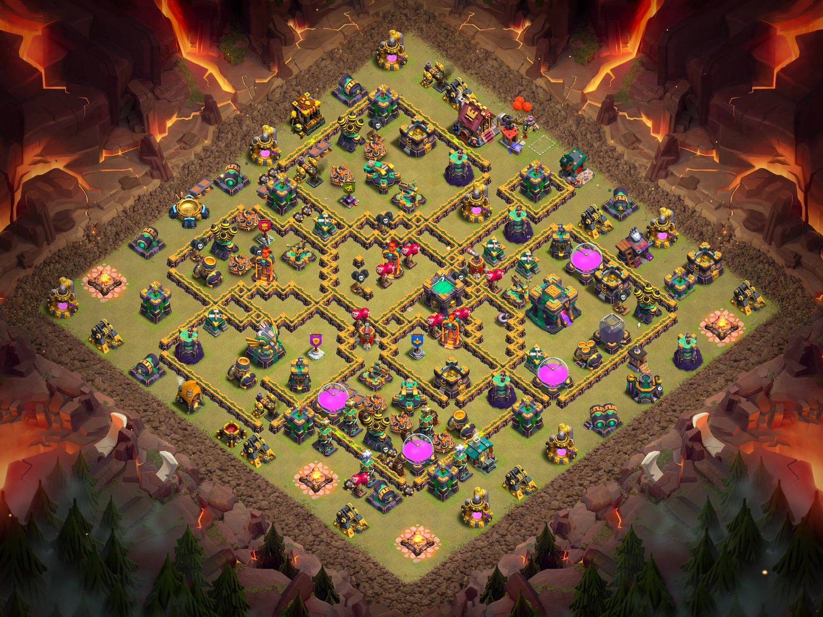 th14 tournament base used in clash of clans world championship 14 i1