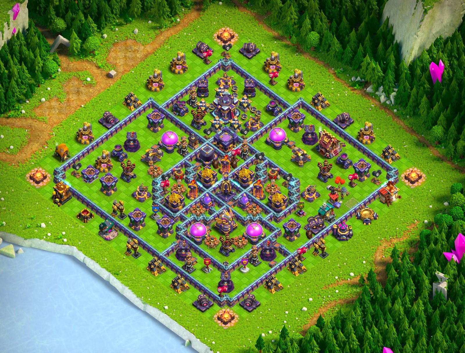 th15 farming base layout designed for loot protection in clash of clans 06 i1
