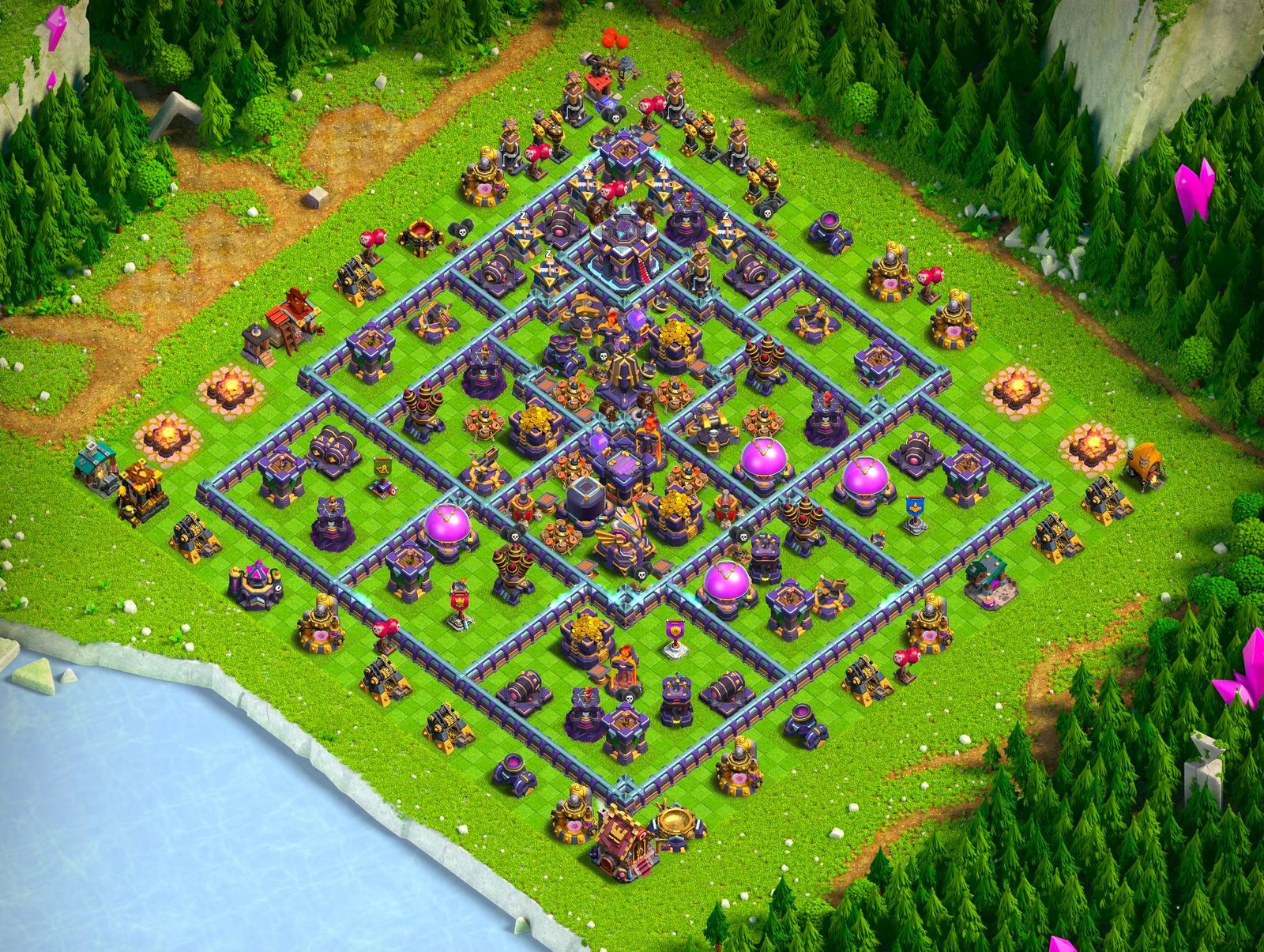th15 farming base layout designed for loot protection in clash of clans 13 i1