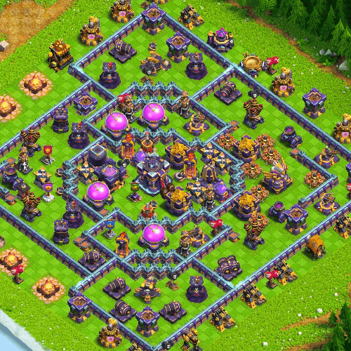 TH15 farming base layout designed for loot protection in Clash of Clans. tiny (#16)