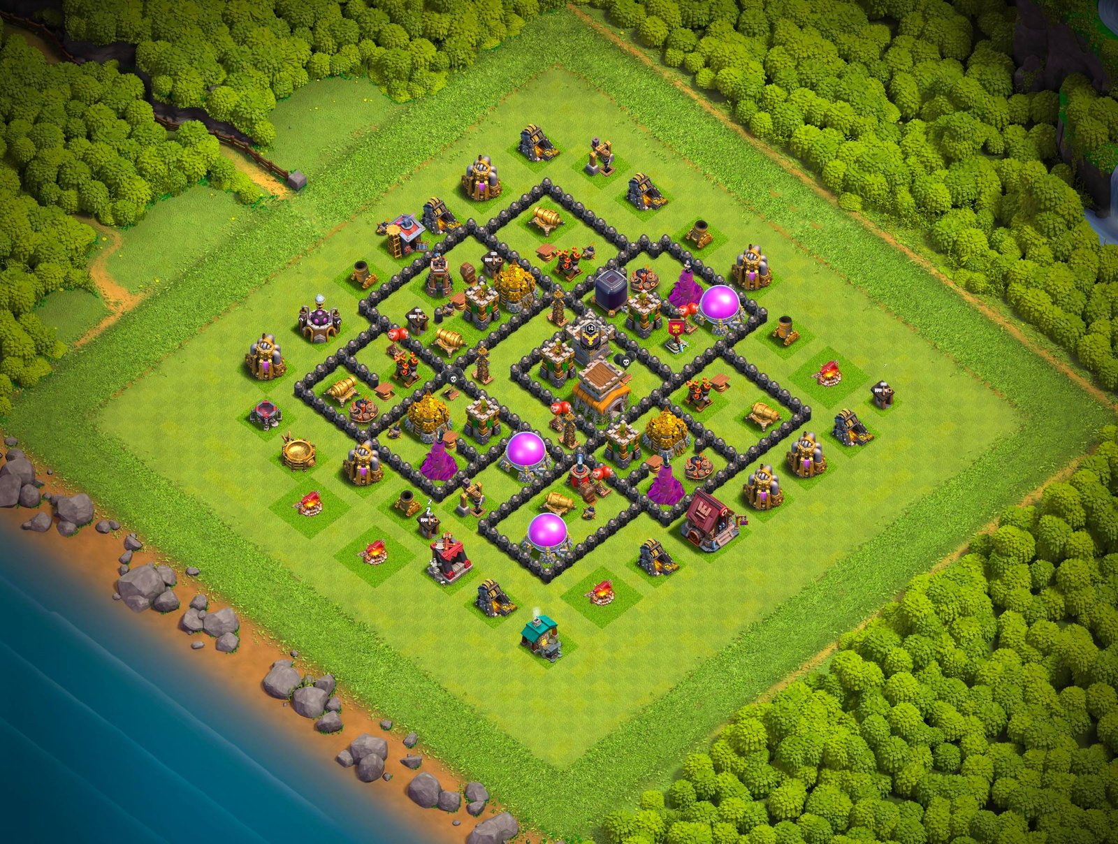 th8 hybrid base layout designed for trophy defense in clash of clans 05 i1