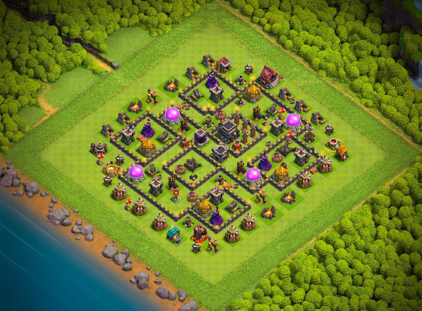 th9 farming base layout designed for loot protection in clash of clans 06 i1