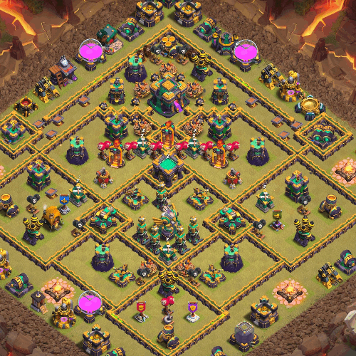 TH14 Anti 3 Star layouts for Clan Wars and CWL. tiny (#03)