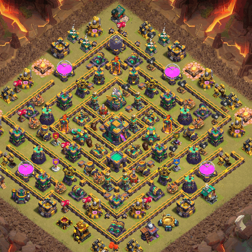 TH14 Anti 3 Star layouts for Clan Wars and CWL. tiny (#06)