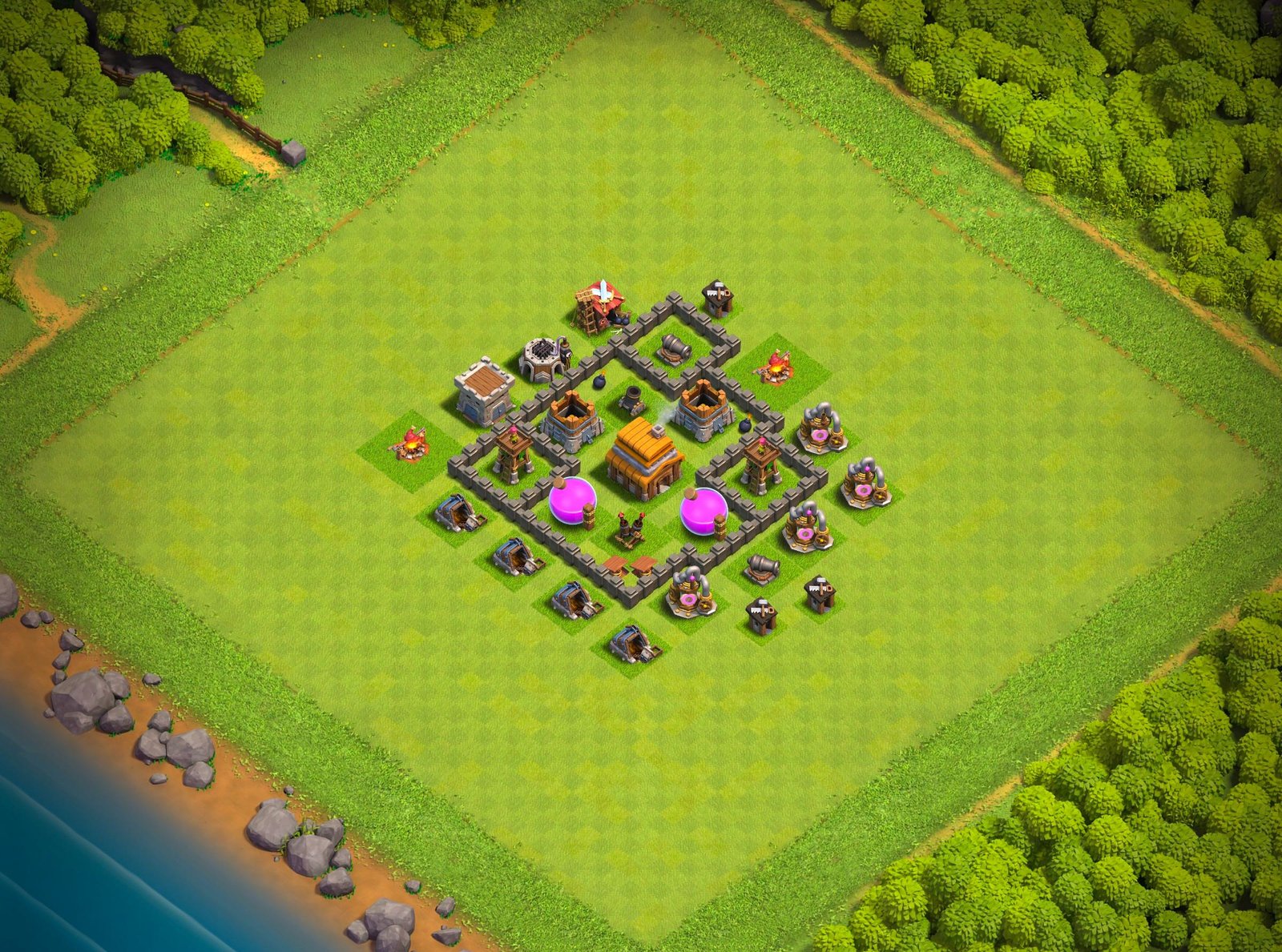th4 farming base layout designed for loot protection in clash of clans 01 i1