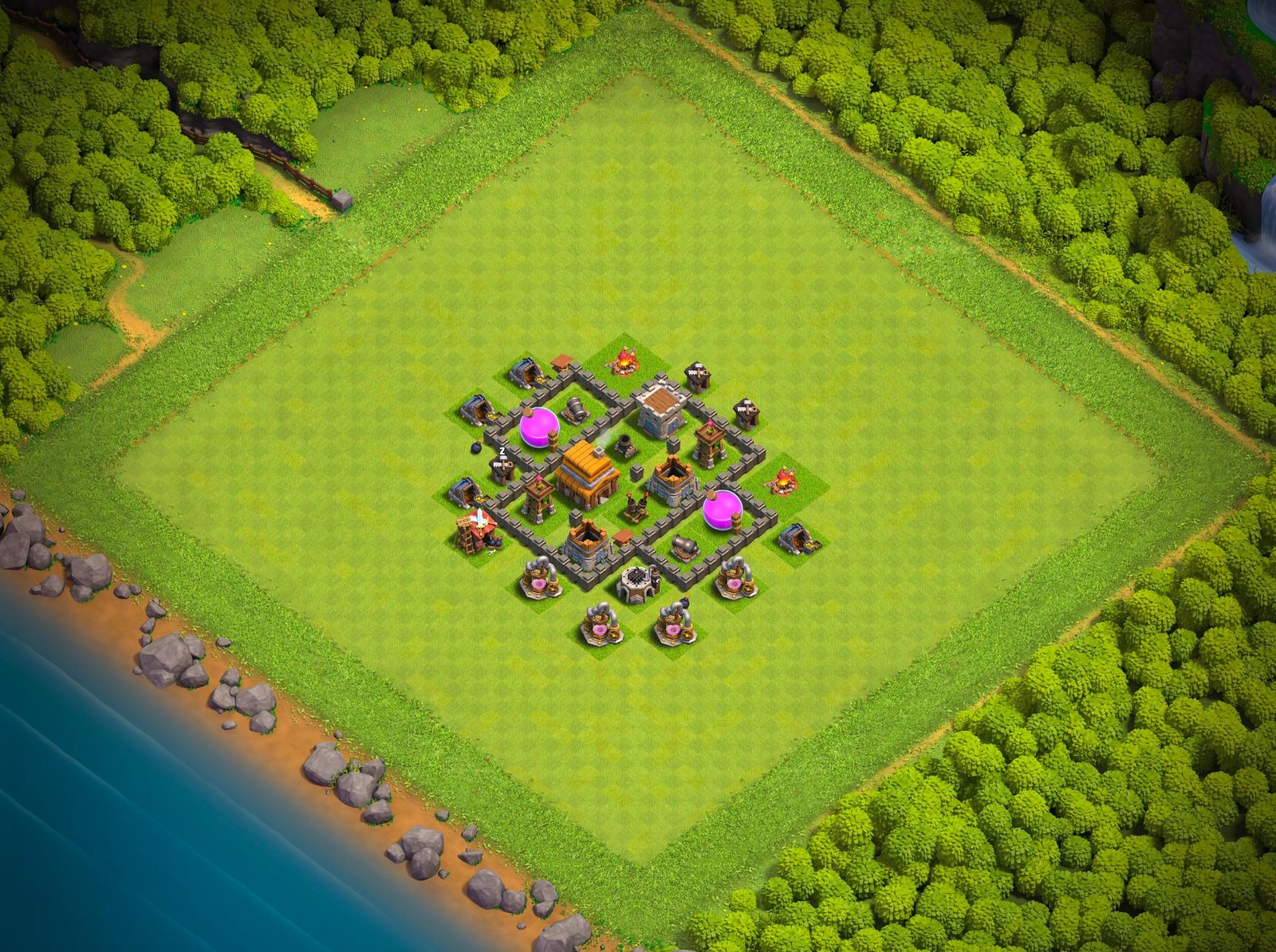 th4 hybrid base layout designed for trophy defense in clash of clans 09 i1