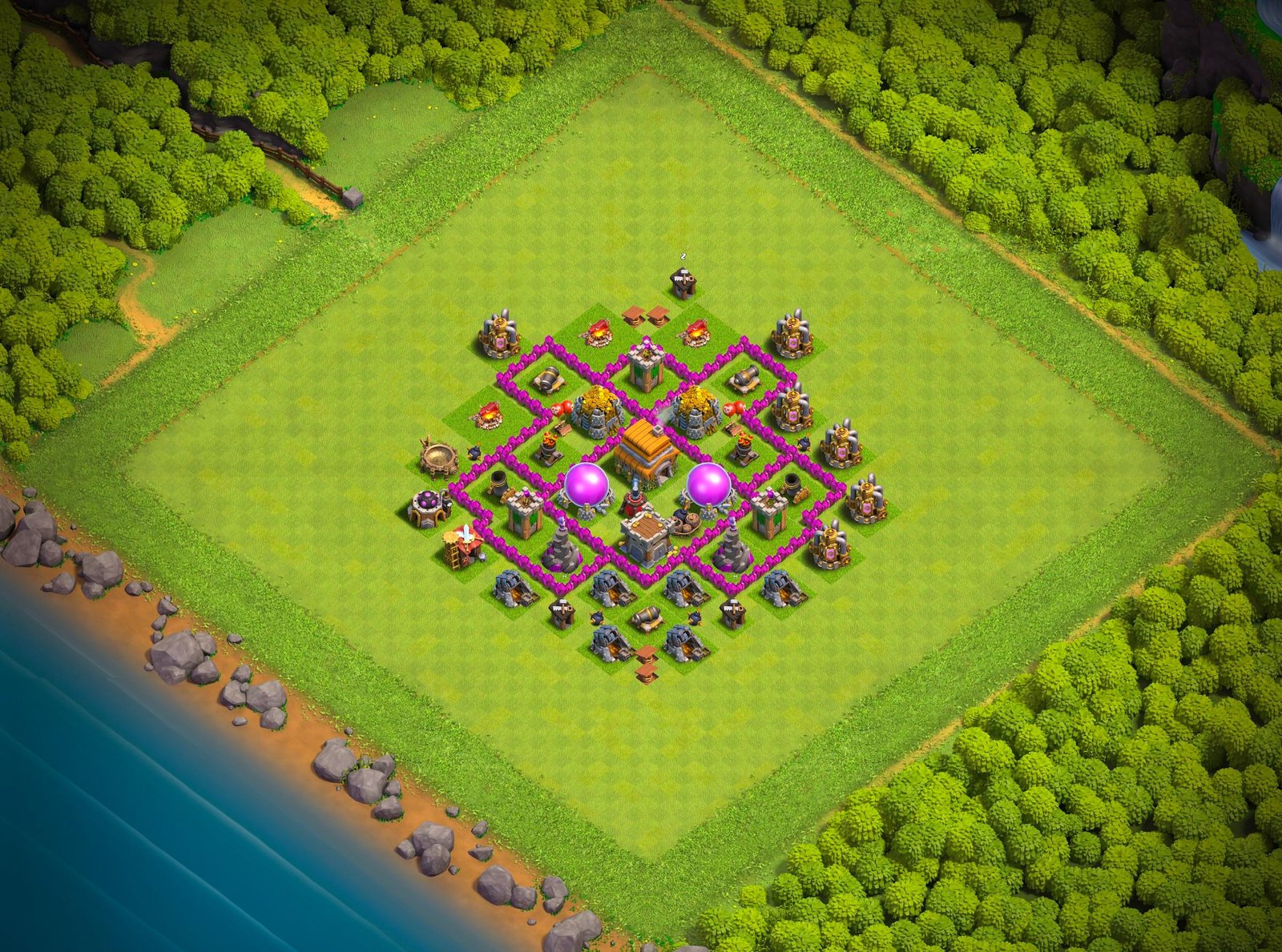 th6 farming base layout designed for loot protection in clash of clans 02 i1