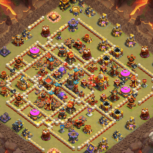 TH16 Anti 3 Star layouts for Clan Wars and CWL. tiny (#03)