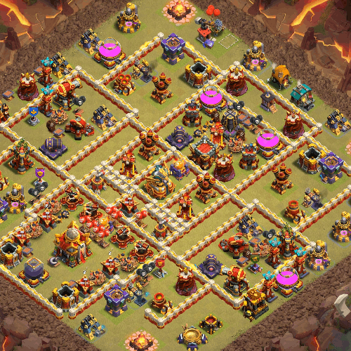 TH16 Anti 3 Star layouts for Clan Wars and CWL. tiny (#08)