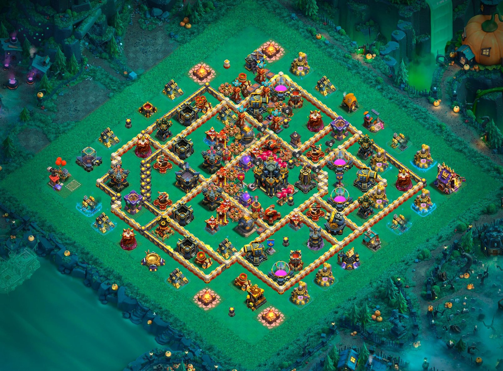 th17 hybrid base layout designed for trophy defense in clash of clans 10 i1