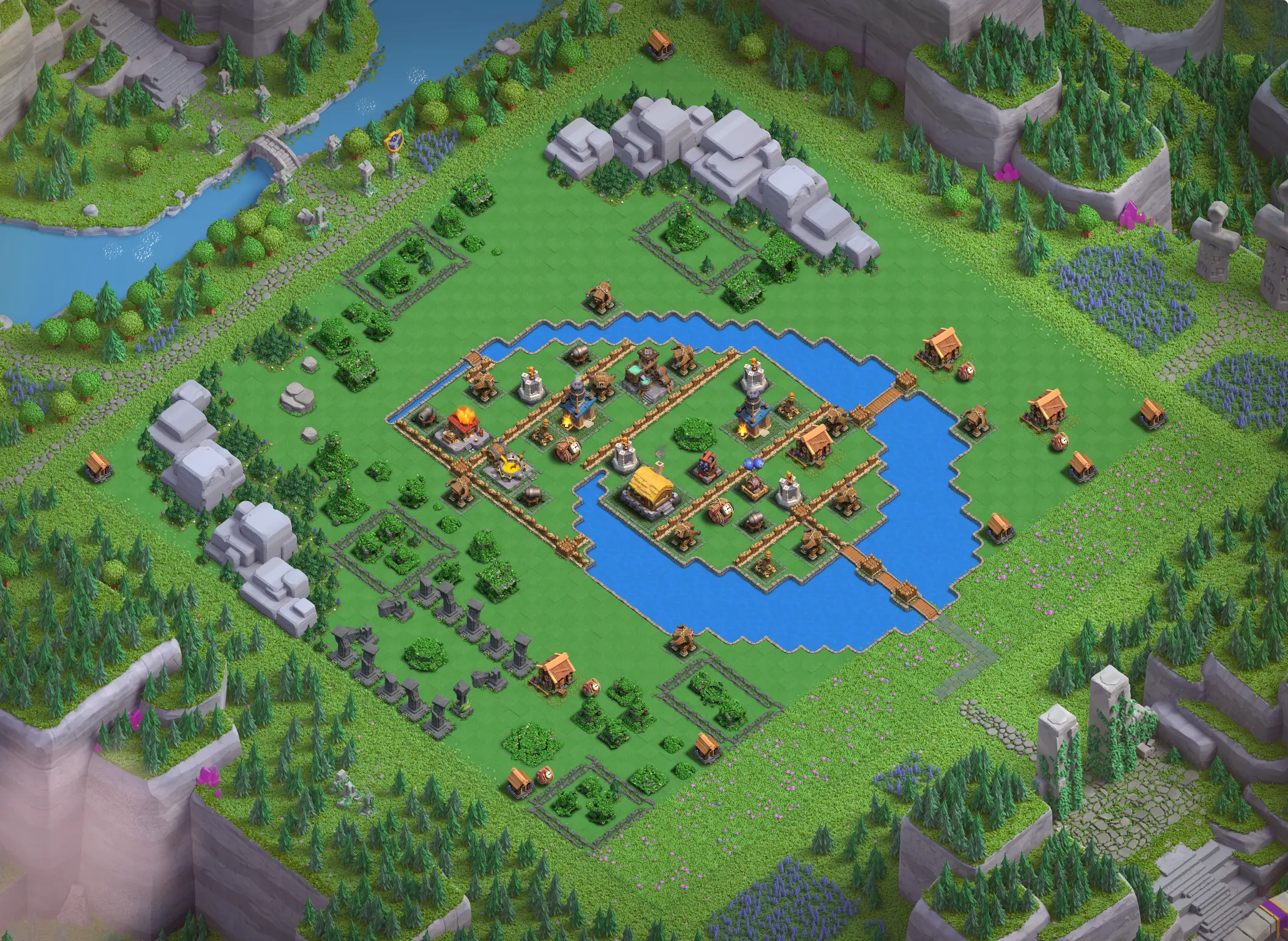 Best Wizard Valley District Level 1 Base Links for Clan Capital Base no. 3