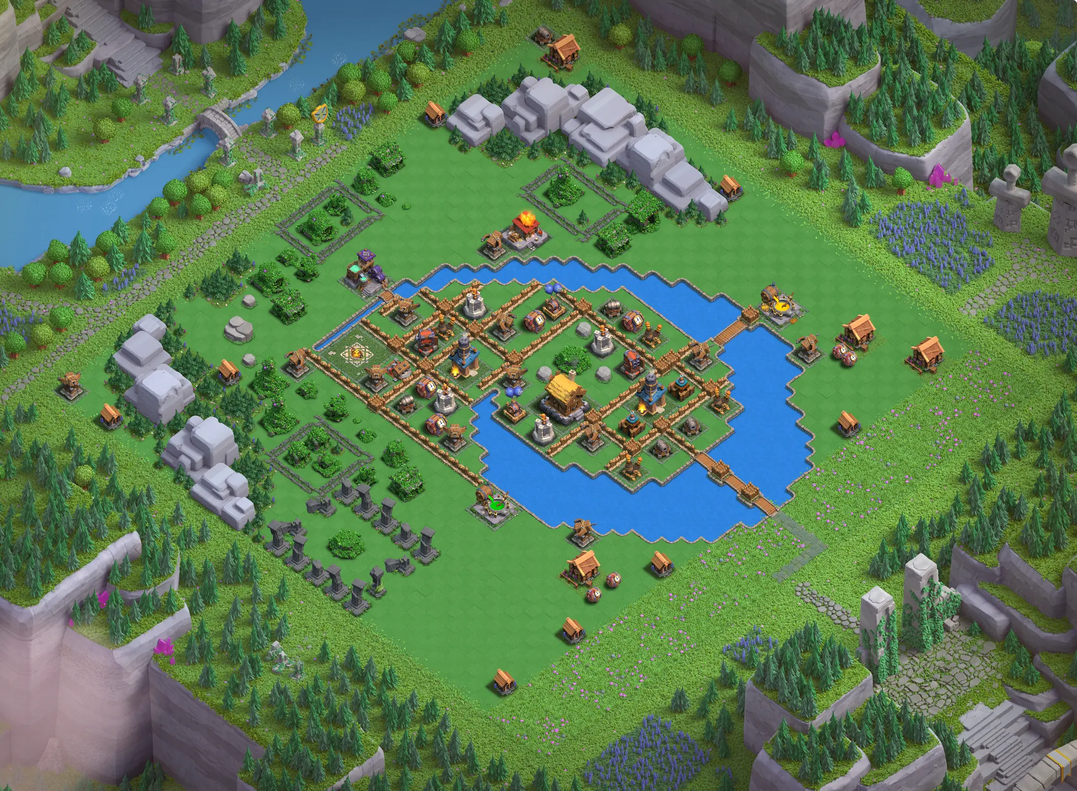 Best Wizard Valley District Level 2 Base Links for Clan Capital Base no. 3