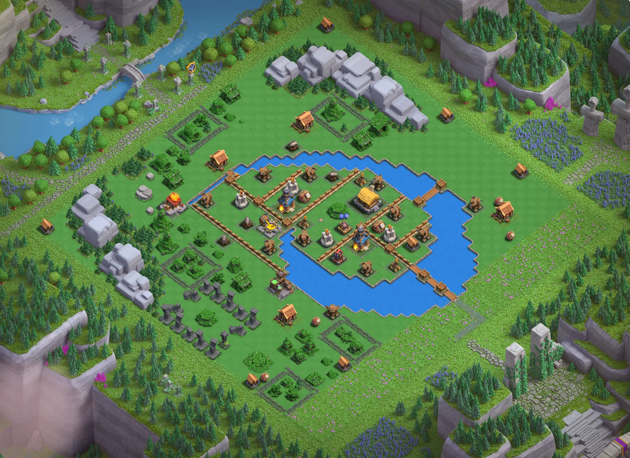 Best Wizard Valley District Level 1 Base Links for Clan Capital Base no. 1