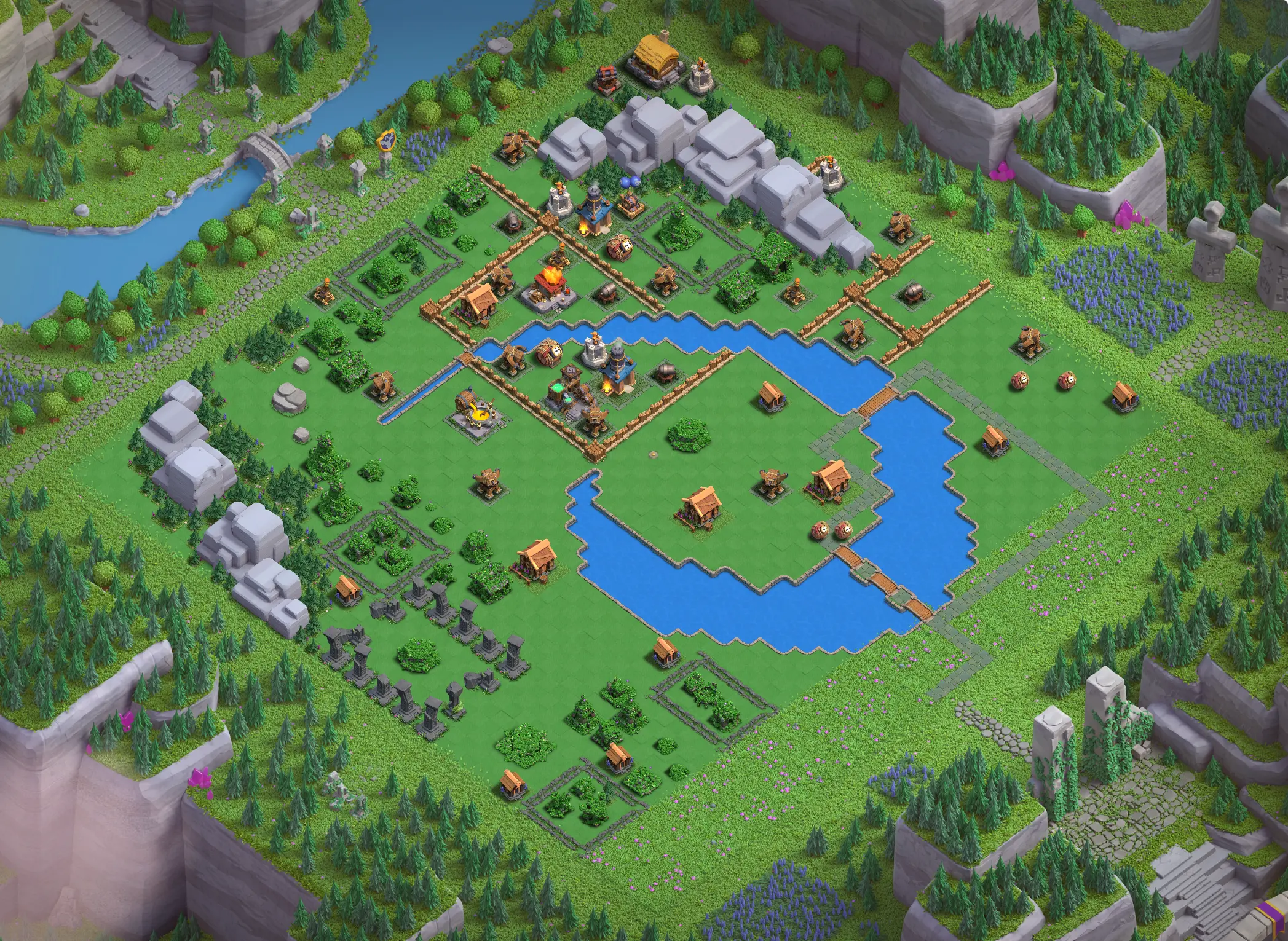 Best Wizard Valley District Level 1 Base Links for Clan Capital Base no. 2