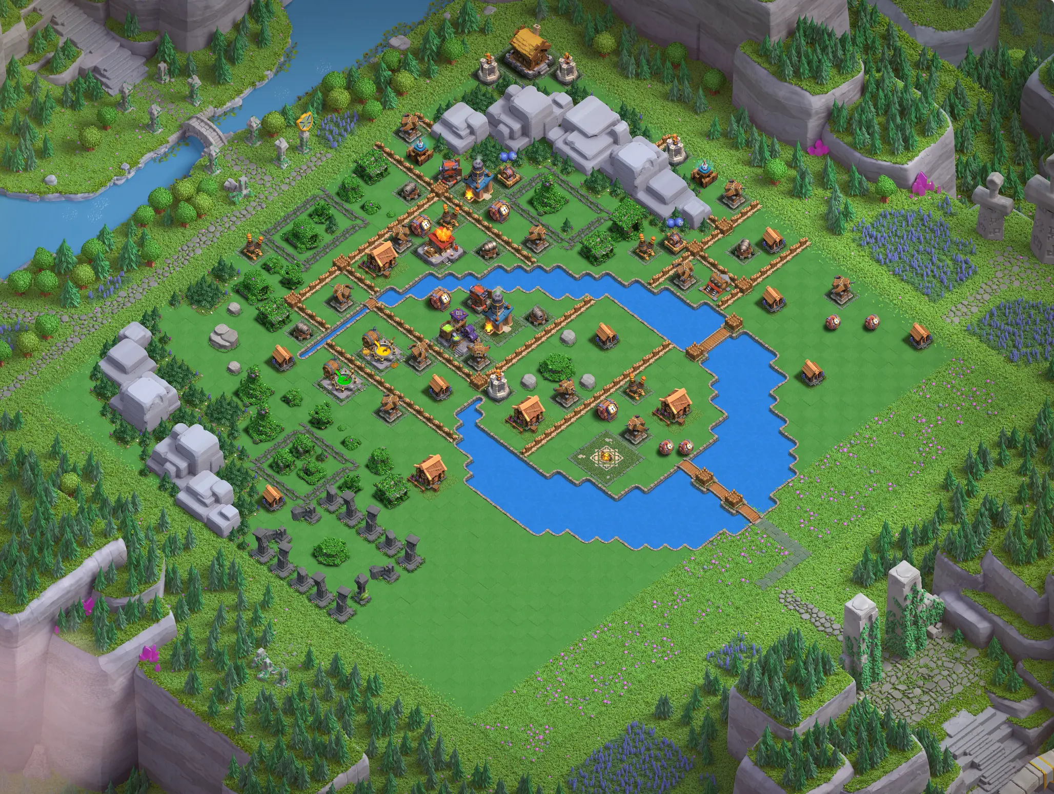 Best Wizard Valley District Level 2 Base Links for Clan Capital Base no. 2