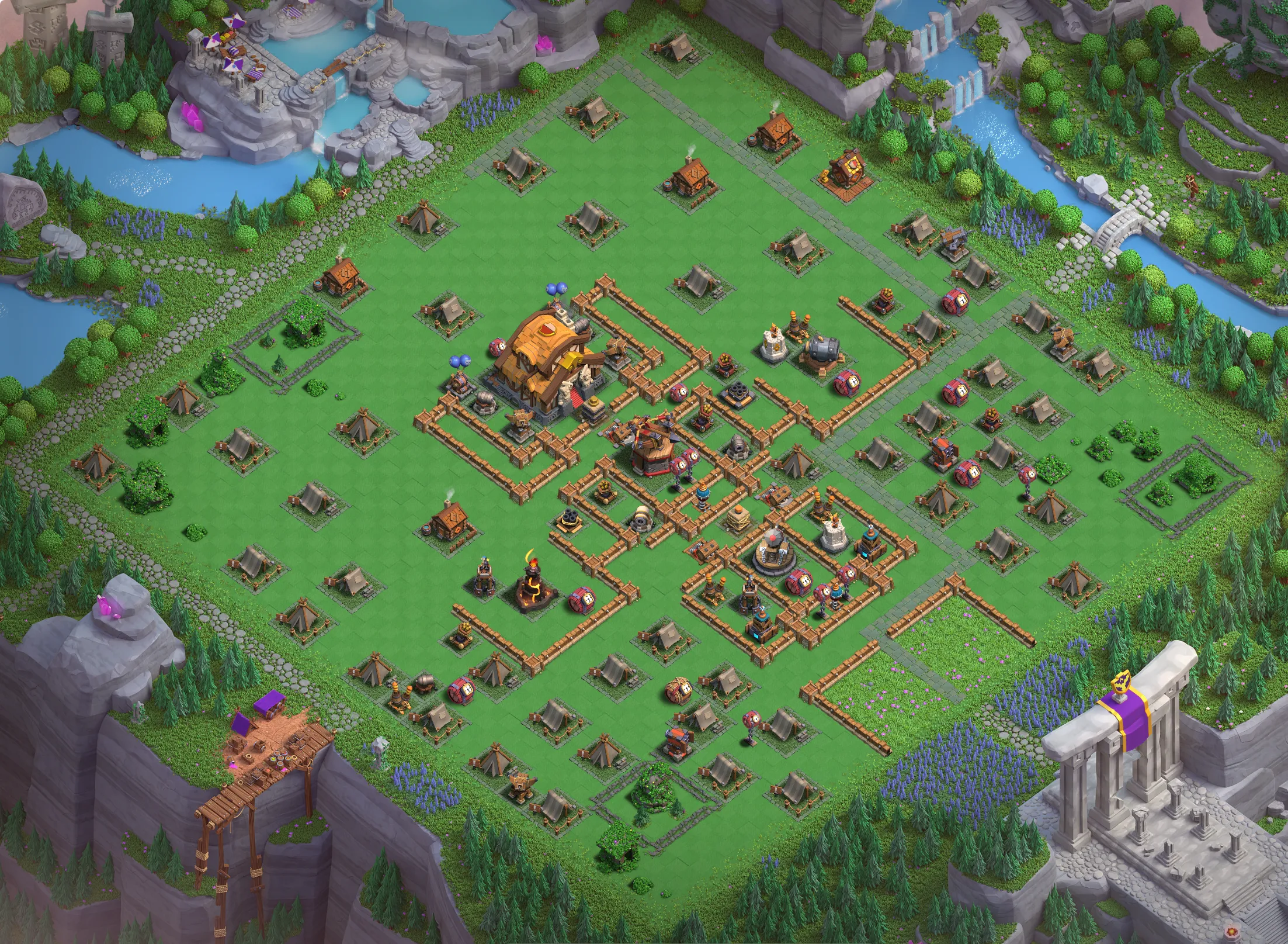 Best Capital Peak Level 6 Base Links for Clan Capital Base no. 2