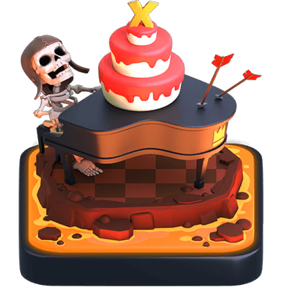 10th clashiversary scenery in clash of clans icon