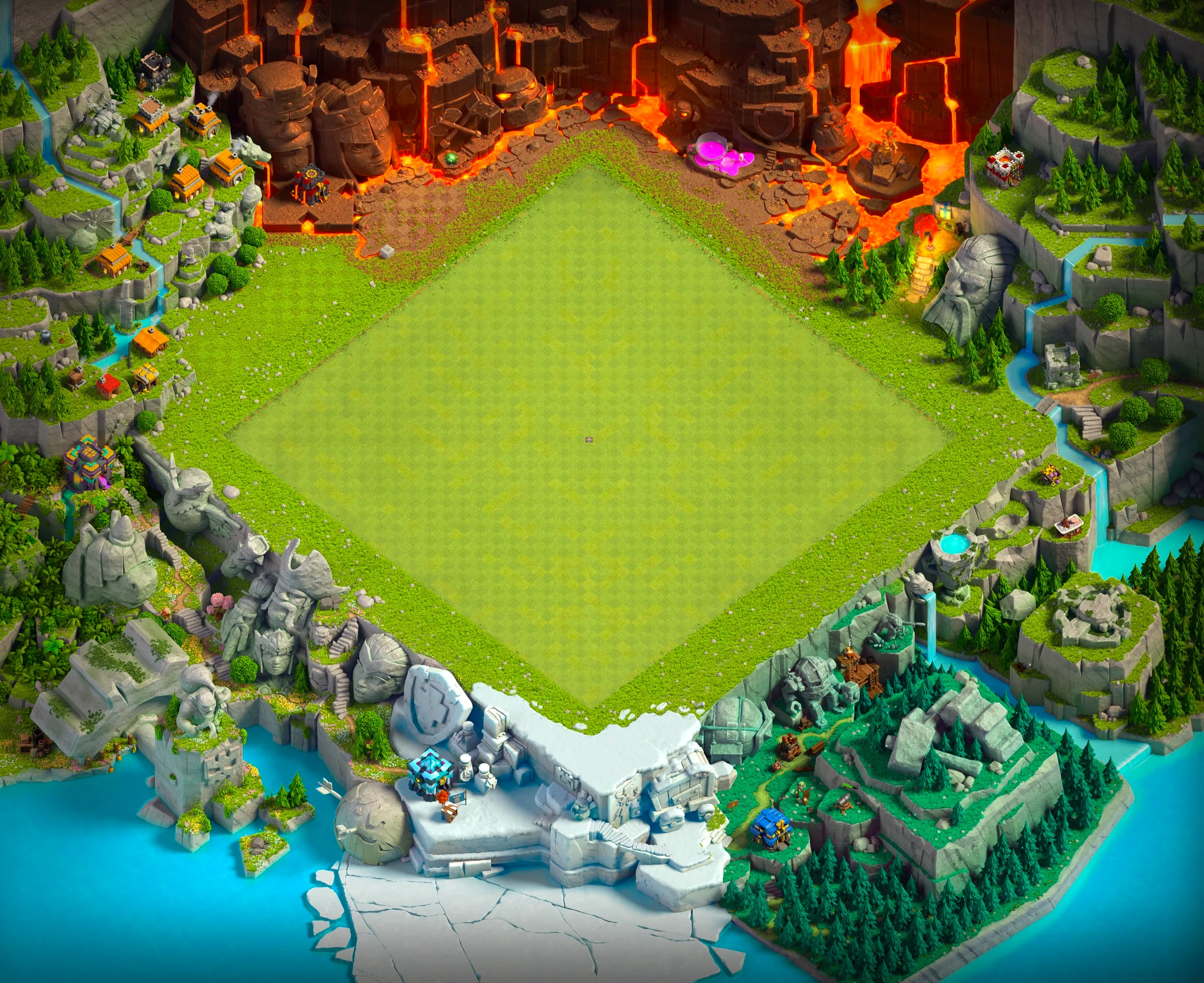 10th clashiversary scenery in clash of clans