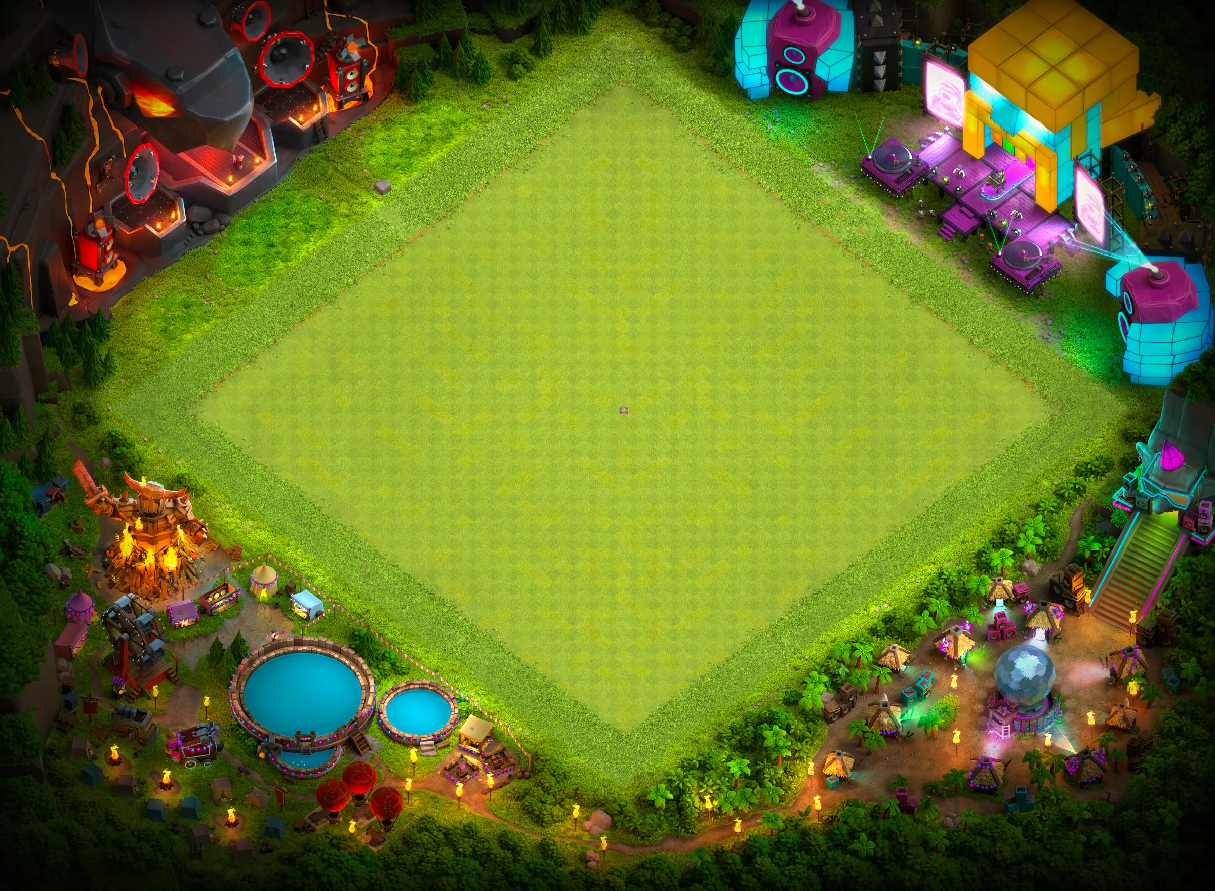 9th clashversary scenery in clash of clans