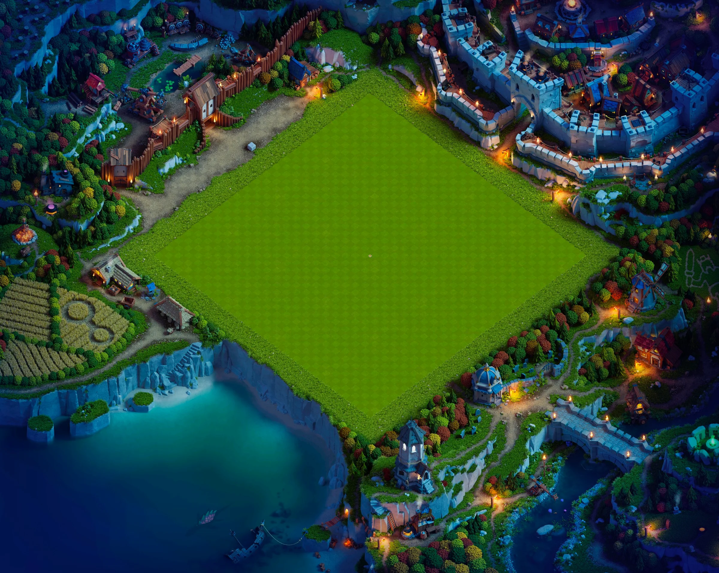 dark ages scenery in clash of clans