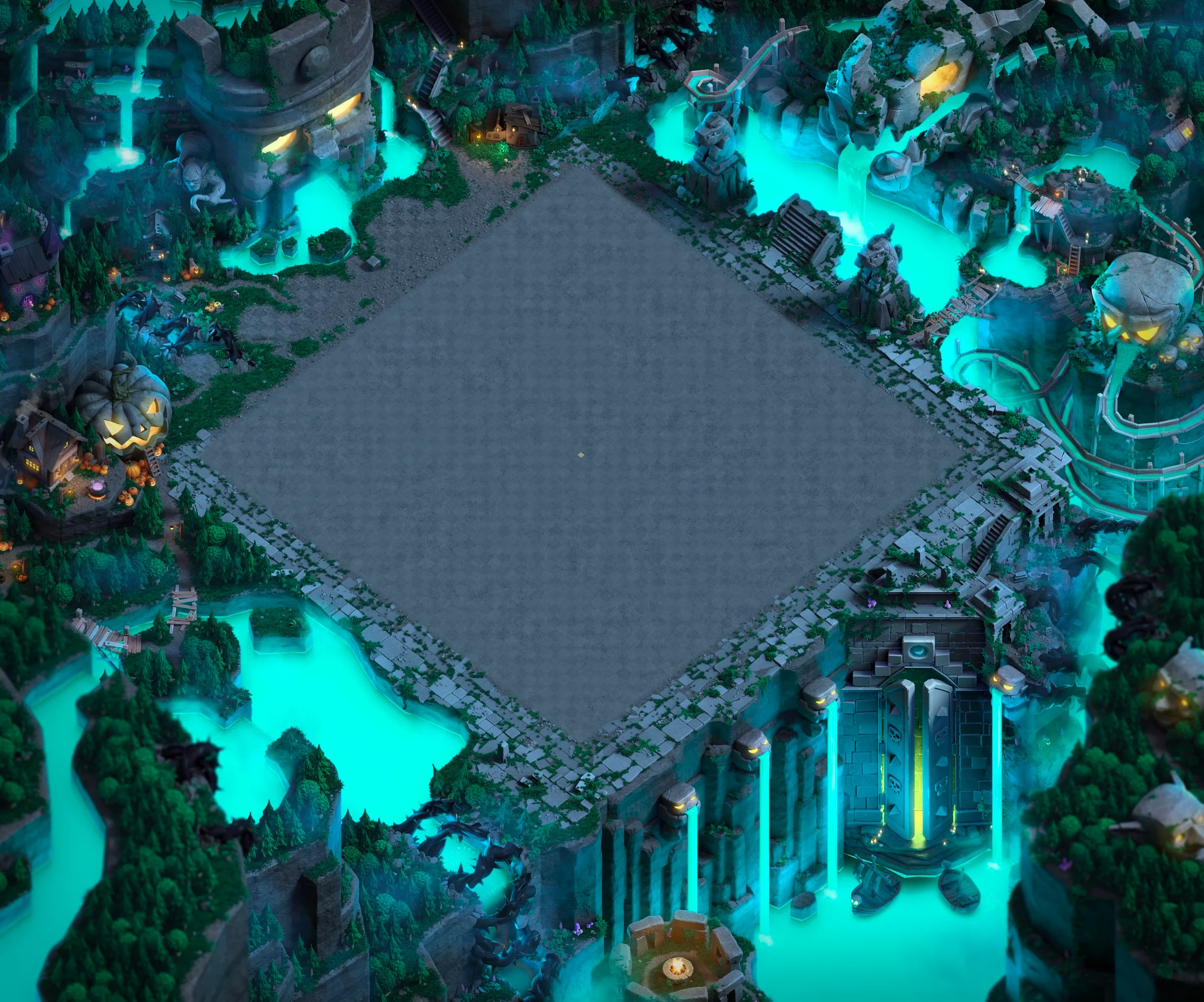 ghost scenery in clash of clans