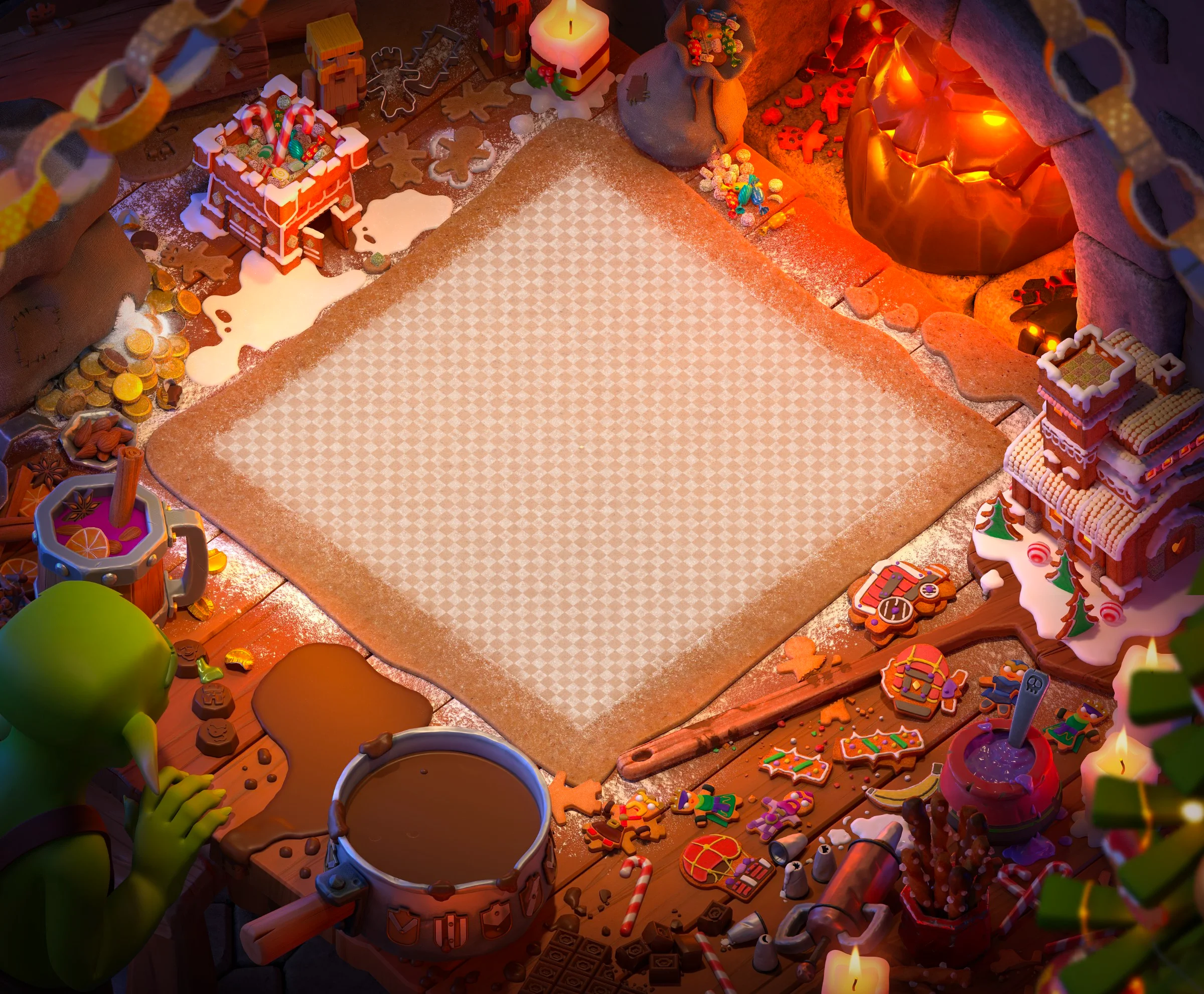 gingerbread scenery in clash of clans gingerbread scenery in clash of clans