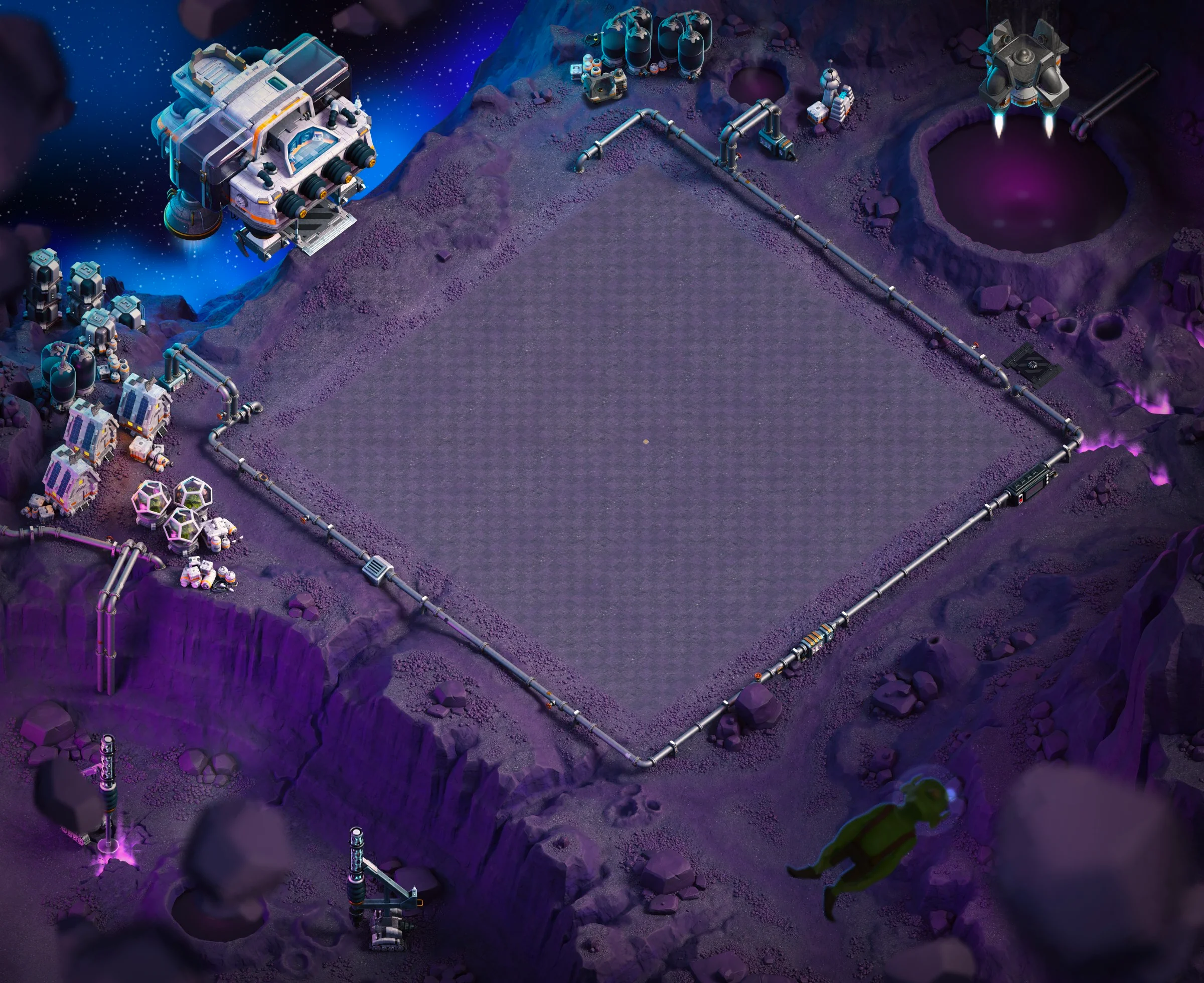 space scenery in clash of clans
