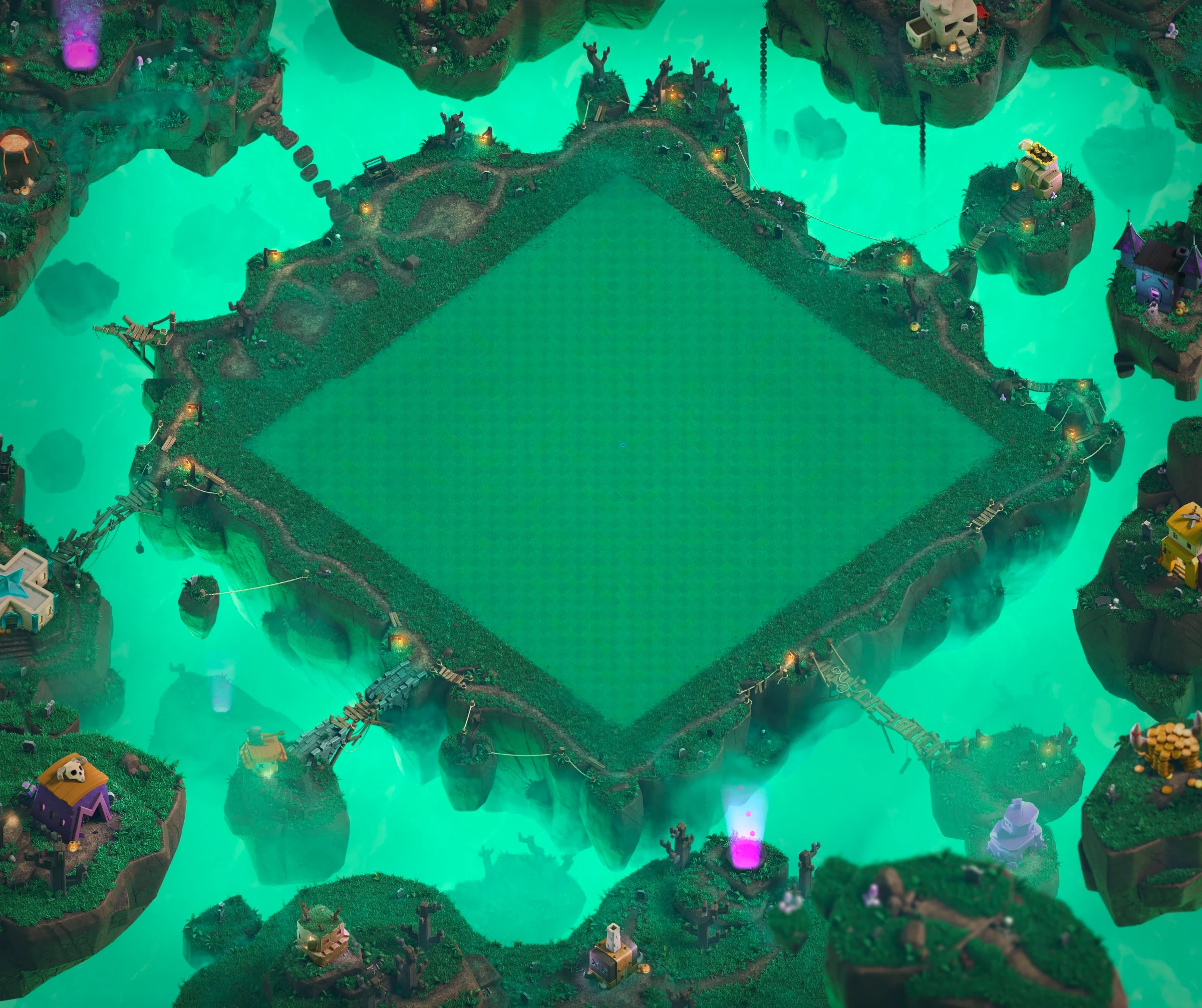 spooky scenery in clash of clans