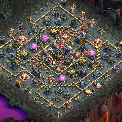 TH17 farming base layout featuring the best Town Hall 17 farming base design for loot protection Image no. 20-2