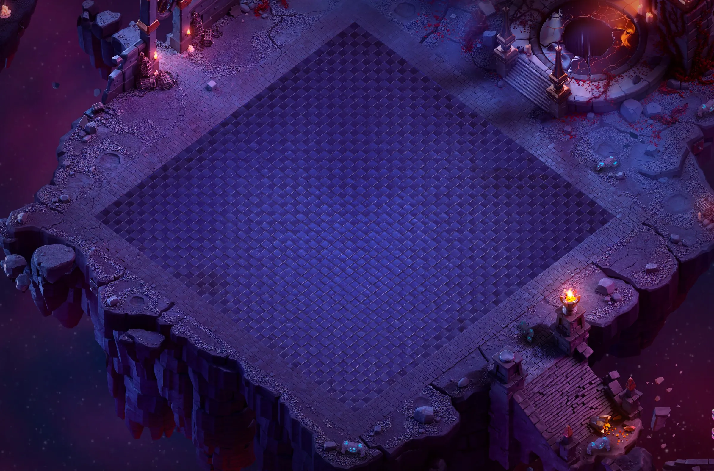 cosmic curse scenery in clash of clans normal zoom