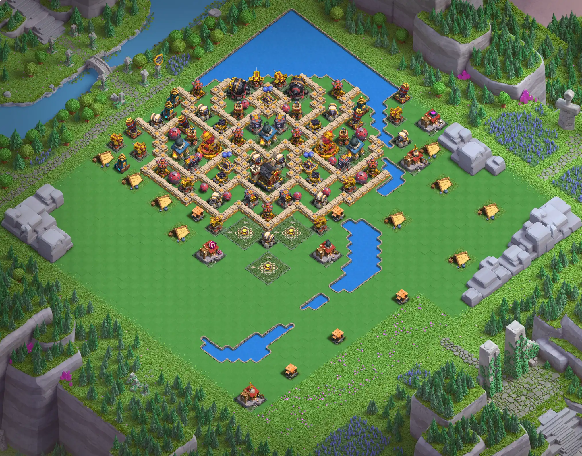 Best Barbarian Camp Level 5 Links for Clan Capital – Copy Top Defense Layouts in Clash of Clans Base no. 5