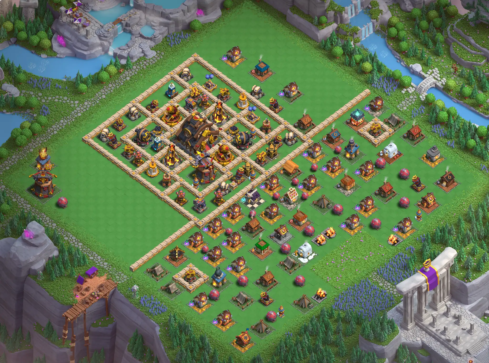 Best Capital Peak Level 10 Base Links for Clan Capital – Copy Top Defense Layouts in Clash of Clans, Base 6