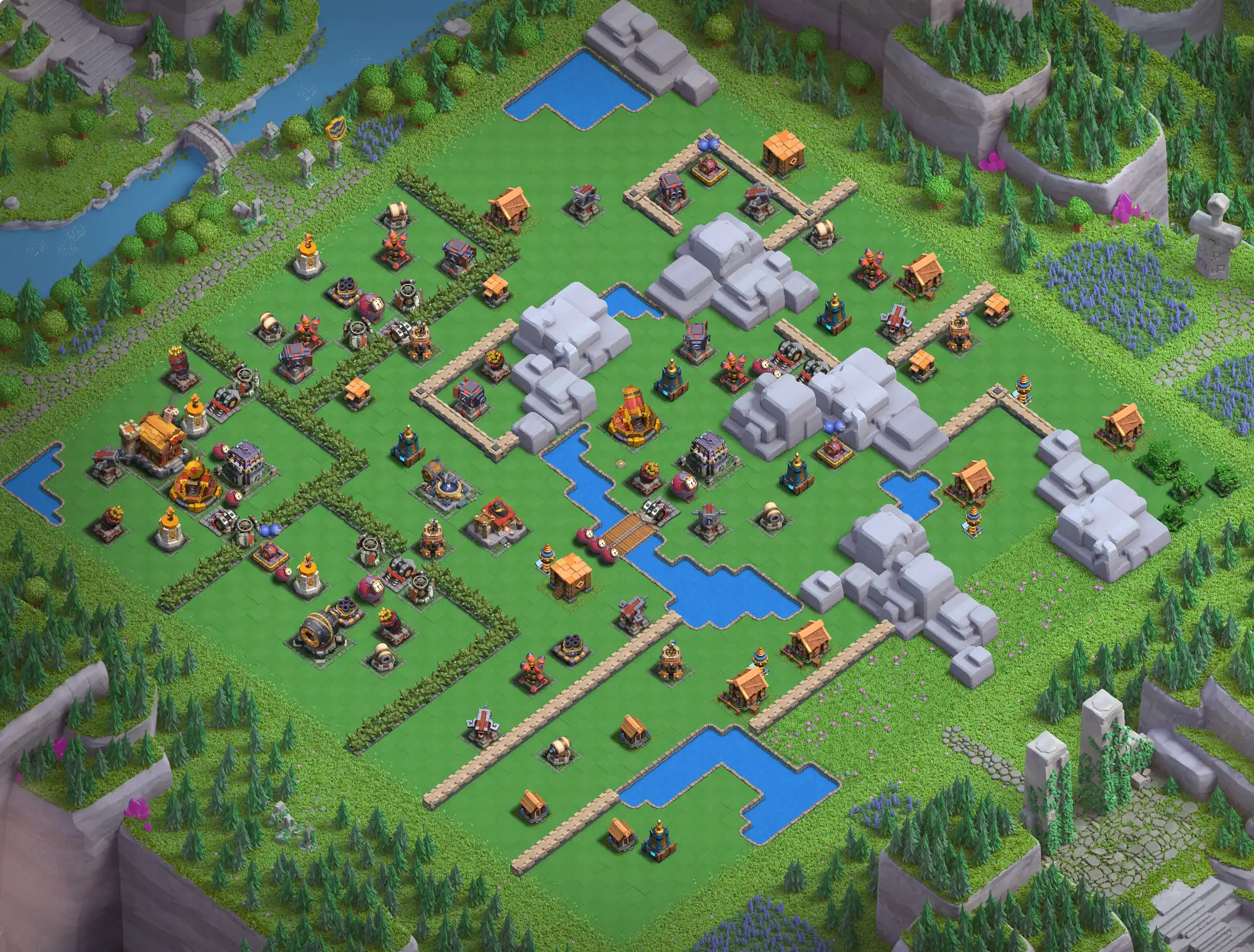 Best Skeleton Park Level 4 District Base Links for Clan Capital Base no. 2