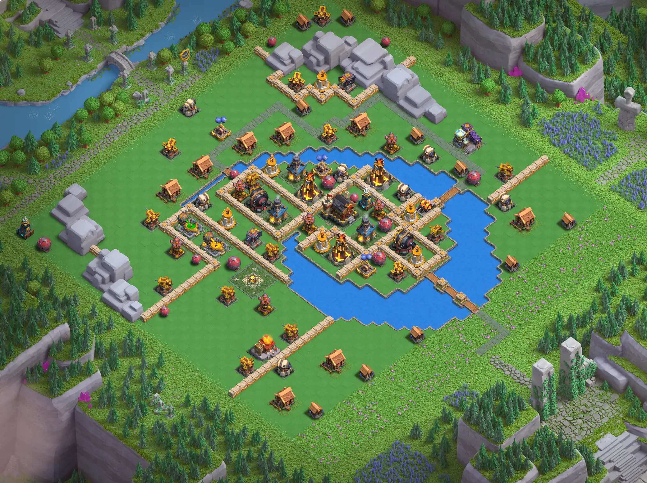 Best Wizard Valley Level 5 District Base Links for Clan Capital Base no.  1