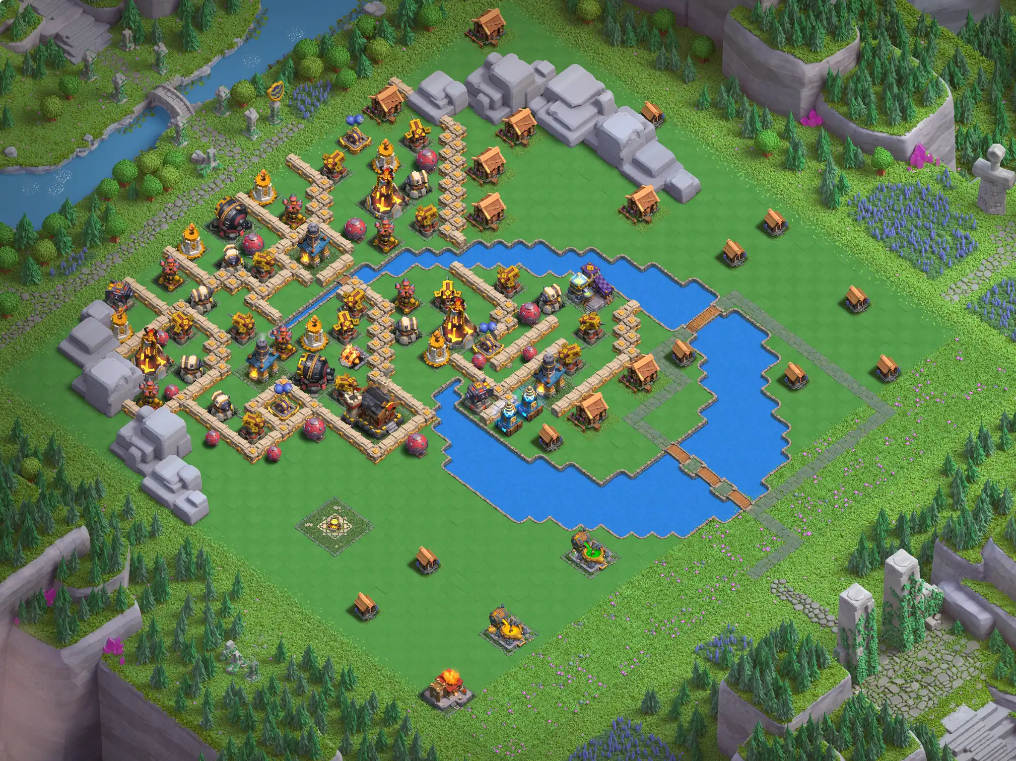 Best Wizard Valley Level 5 District Base Links for Clan Capital Base no. 5