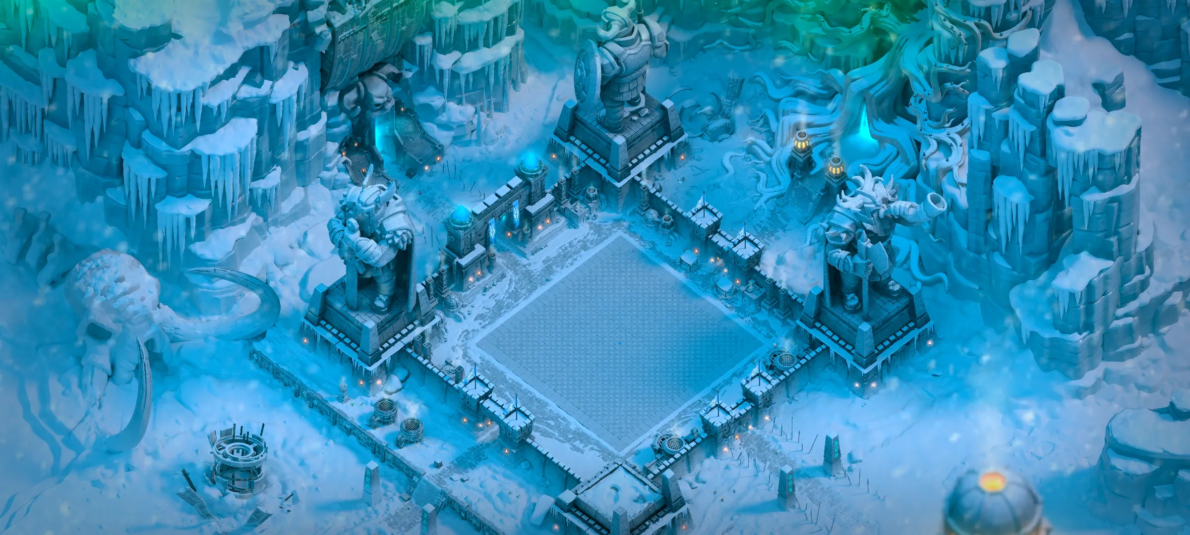 frost age scenery in clash of clans zoomed out view