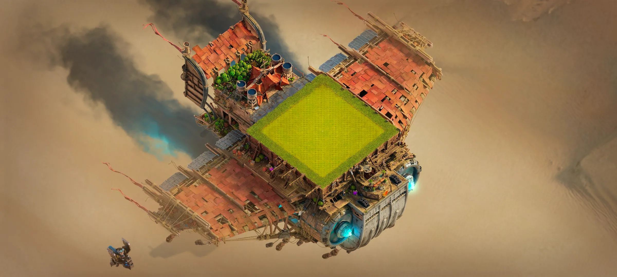 wasteland scenery zoomed out view in clash of clans