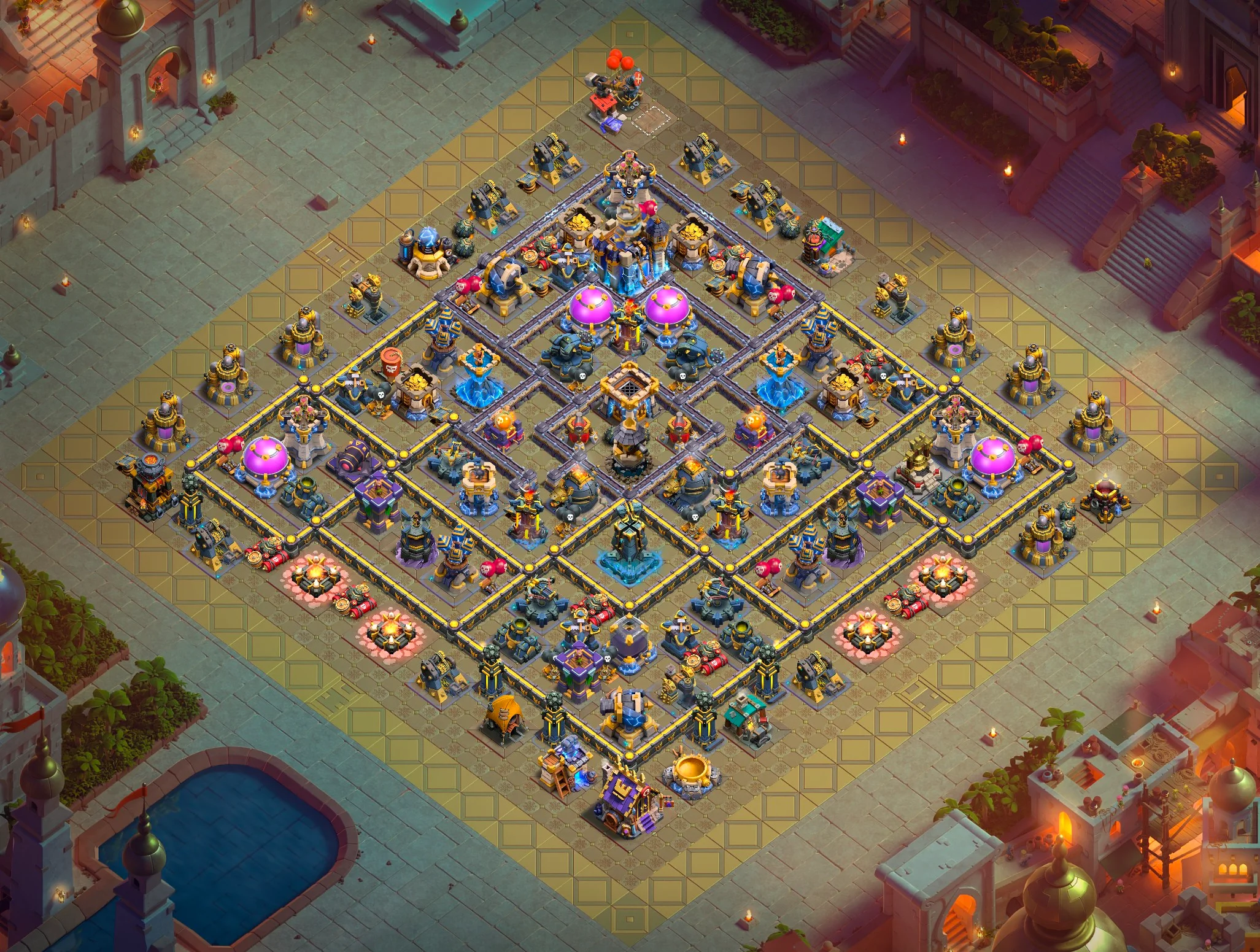 Desert Nights Scenery in clash of clans village view